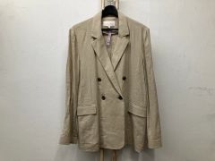 【期間限定お値下げ中✨】TICCA テーラード ジャケット ダブル リネン混 ティッカ】【TICCA】リネン混 ダブルジャケット オーバーサイズ