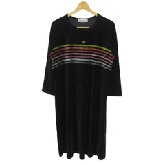 ソニアリキエル ロングワンピース トップス 長袖 ベロア調 日本製 REVES レディース Mサイズ ブラック Sonia Rykiel 【中古】のサムネイル