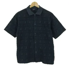 ハフ 半袖シャツ トップス ジャガード パイル生地 メンズ Sサイズ ネイビー HUF 【中古】のサムネイル