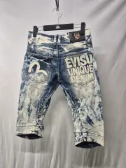 EVISU ウォッシュ デニム 7分 ズボン 28