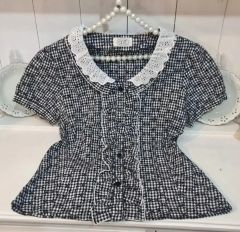 新品未使用】CECIL Mc BEE ギンガムチェック フリル Msize - メルカリ