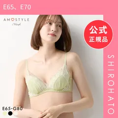 【新品】アモスタイル AMST1539 チャーミングラマー スリムライン DeepV ヴィンテージクロス 3/4カップ ブラジャー EFG 大きいサイズ AMOSTYLE(E65、E70)