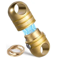 【新品】 TISUR キーホルダー 分離型 クイックリリース カラビナ 着脱式 キーチェーン おしゃれ キーリング付き (真鍮/マグネットリリーサー) 0