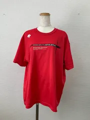 DESCENTE デサント レディース 半袖Tシャツ レッド系 ロゴ スポーツ
