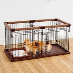 小型犬 サークル 多頭飼い 室内用 スライドドア 木製 仕切り 日本製ペット家具 小型犬 サークル 多頭飼い 室内用 スライドドア 木製 仕切り 日本製