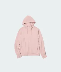 UNIQLO ユニクロ パーカー 3XL ピンク 無地 ブランドロゴ ジップアップ 長袖