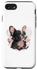 iPhone SE (2020) / 7 / 8 フレンチ ブルドッグ - かわいいフレンチ ドッグ子犬ハート ガーリー ピンク スマホケースのサムネイル