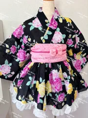 浴衣ドレス　🩷🖤💛