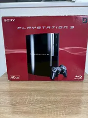 【箱付き】プレイステーション3 PS3 本体 CECHH00 40GB ブラック コントローラー2個 通電確認のみ ジャンク