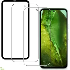 For Google Pixel 8a ガラスフィルム 液晶保護フィルム 国産旭硝子素材製 9H 表面硬度 強化ガラス 耐傷性 画面保護フィルム 2枚セット ガイド枠付き
