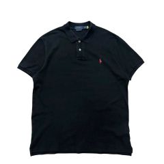 ポロラルフローレン 半袖ポロシャツ XXL ブラック 黒 鹿の子 ワン
