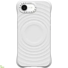 ホワイト CASETiFY ウェーブ シリコン iPhone 17e / 16e ケース [波型シリコン/MagSafe対応/耐衝撃]