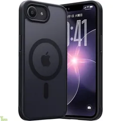 マットブラック 【定番神作・純正MagSafe対応】CASEKOO iPhone 17e / 16e 用 ケース OISafe 耐衝撃 滑り止め 黄変防止 米軍MIL規格 マット仕上げ マグネット搭載 衝撃吸収 頑丈 ストラップホール付き スマホス インチ
