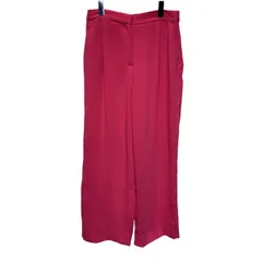【中古】　ZARA　スラックス　イージーパンツ　カラーパンツ　ボトムス　無地　ジップフライ　タック　センタープレス　ストレート　マニッシュ　古着　/2121