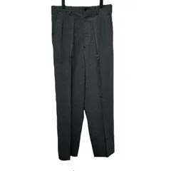 【中古】　Y's for men　スラックス　イージーパンツ　ウールパンツ　ボトムス　無地　ジップフライ　ツータック　センタープレス　日本製　ドメスティック　古着　/1156のサムネイル