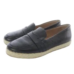 コールハーン COLE HAAN レザー エスパドリーユ ローファー 7.5 黒