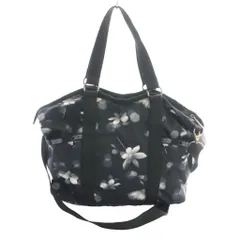 レスポートサック LesportSAC 2WAYバッグ トート ショルダー ハンド 花柄 黒 ブラック 白 ホワイト /SS ■OS
