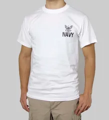 ＵＳ．NAVY．ホワイトＴシャツ(新品）Ｔ５５ＮN-のサムネイル