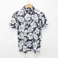 キャプテンサンタ CAPTAIN SANTA GOLF CLUB ゴルフ クラブ ポロシャツ スポーツウェア 半袖 ボタンダウン 花柄 紺 白 ネイビー ホワイト Mのサムネイル
