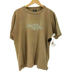 ステューシー Stussy 90S 紺タグ OLD USA製 ショーンフォント ロゴ プリント Tシャツ 裾袖シングル メンズ import：S 