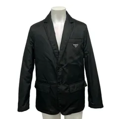 PRADA(プラダ) ジャケット サイズ44 S メンズ美品  フーテッドテーラードジャケット SD118 S212 1WQ8 黒×シルバー RE-NYLON/中綿のサムネイル