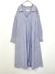 B.C STOCK SIMPLICITE シンプリシテェ Aラインバックシャンシャツ ワンピース 水色 ■■ レディース