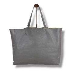 セリーヌ ホリゾンタルカバ トートバッグ レザー A4可 肩掛 ベージュ
