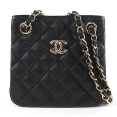 未使用品☆CHANEL シャネル AS3176 キャビアスキン マトラッセ ココマーク ミニバケット チェーンショルダー バッグ ハンドバッグ ブラック ゴールド金具 保存袋付き イタリア製 レディース