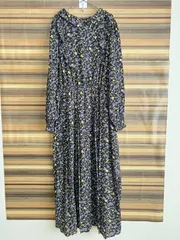 MAJESTIC LEGON　マジェスティックレゴン　ロングワンピース　【S】花柄　ブラック系　長袖