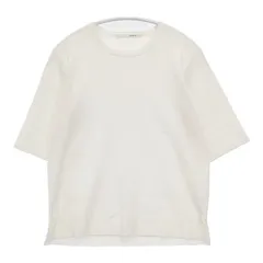 qualite ウォッシャブルクルーネックニットT 定価13200円 32440040004 半袖Ｔシャツ カットソー ホワイト レディース カリテ【中古】6-0429S∞のサムネイル