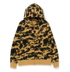 A BATHING APE® FIRST CAMO HEAD PATCH FULL ZIP HOODIE (イエローカモフラ) イエロー