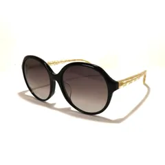 美品 Max Mara マックスマーラー 807 IB 58□18 145 レディース サングラス ブラック×ゴールドのサムネイル