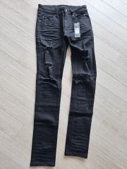 新品！00s Pledge プレッジ デニムパンツ ダメージ加工 ブラック 46