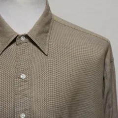 ラルフローレン シャツ メンズ レギュラーカラーシャツ L XL XXL ベージュ LOWELL SPORT ローウェルスポーツ ピンチェック ポニー無し 長袖 アースカラー 無地 ビンテージ ビッグサイズ オーバーサイズ  アメリカ古着