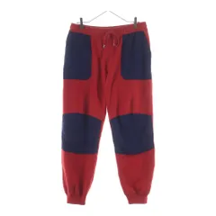 GUCCI (グッチ) 21AW ×THE NORTH FACE ×ノースフェイス ナイロン切り替え スウェットパンツ レッド 671463 XJDRNのサムネイル