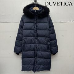 未使用級❤️定価13万】デュベティカ デネブ 黒 光沢 ファー付ロング