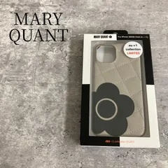 マリークワント MARY QUANT iPhoneケース iPhone14 iPhone13 6.1インチ デイジー プレーティング バックケース グレー キルティング スマホケース au +1 collection LIMITED au限定モデル マリクワ