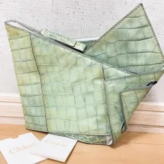 Chloe クロエ フレア オリガミ クラッチバッグ クロコ型押し ミントグリーン ヴィンテージ レディース 希少 完売品 Freja Origami Clutch vintageのサムネイル