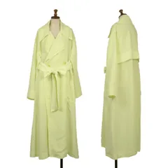 イッセイミヤケISSEY MIYAKE キュプラペーパーロングシャツコート 黄緑2のサムネイル
