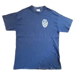 Hanes HEAVYWEIGHT POLICE Tシャツ　Lサイズ　ネイビー　両面プリント　バックプリント　丸胴　古着　半袖　メキシコ製