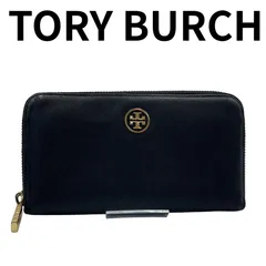 Tory Burch トリーバーチ 長財布 ラウンドファスナー サフィアーノレザー ブラック ゴールド金具