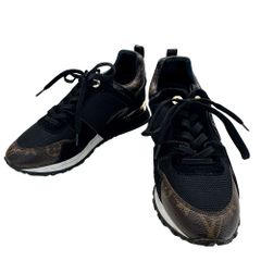 Louis Vuitton スニーカー 37 ブラック 24から24.5 - メルカリ