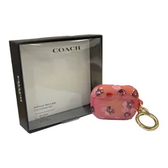 【訳あり】コーチ COACH キーリング ハーフトーン フローラル プリント プラスチック AirPods Pro エアポッズ プロ ケース キーホルダー レディース c8083 fc8083 s083