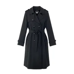42e13 【美品】Salvatore Ferragamo サルヴァトーレフェラガモ ロングトレンチコート ウールカシミヤコート アウター イタリア製 44サイズ ブラック レディース 女性用u02tのサムネイル