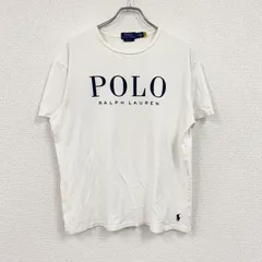 POLO RALPH LAUREN　ラルフローレン　半袖プリントTシャツ　シングルステッチ　刺繍ロゴ　白　ホワイト　Mサイズ　古着【値引き交渉OK！】