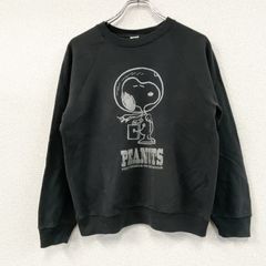 UNIQLO 유니클로 PEANUTS Snoopy 스누피 스웨트/트레이너 라글란 슬리브 블랙 블랙 M사이즈 헌옷[가격 인하 교섭 OK!]