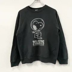 UNIQLO　ユニクロ　PEANUTS　Snoopy　スヌーピー　スウェット/トレーナー　ラグランスリーブ　黒　ブラック　Mサイズ　古着【値引き交渉OK！】