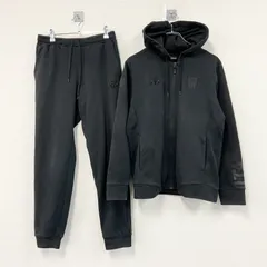 Kappa　カッパ　スウェットセットアップ　フルジップスウェットパーカー　スウェットパンツ　デカロゴ　黒　ブラック　Lサイズ　古着【値引き交渉OK！】のサムネイル