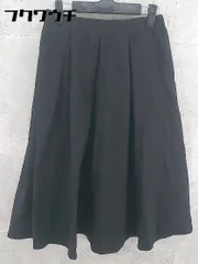 ◇ merlot メルロー ウエストゴム プリーツ ロング フレア スカート Fサイズ ブラック レディース 【中古】 【1002798936386】のサムネイル