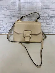 Y【Y8-34】◇ BORSE IN PELLE    2WAYショルダーバッグ　オフホワイト　レディースのサムネイル